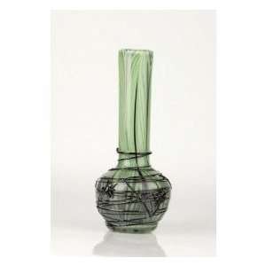  Handmade Spider Webbed Grass Hand Blown Glass Art Vase 