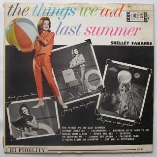 SHELLEY FABARES THINGS WE DID LAST SUMMER 1962 ELVIS CO  