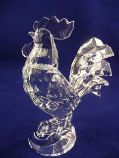Icy Craft Acrylic Crystal Like Large Rooster Chicken  
