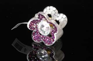 BRAND NEW BRILLIANT FLORALFLOWER Hair Clip with sparkly crystals 