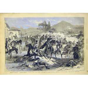  Battle Alcolea Troops Serrano French Print 1868
