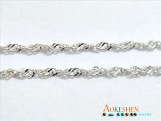ITALY 925 Sterling silver TWIST Chain Necklace SA395  