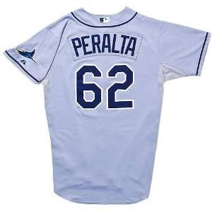   Rays Joel Peralta Game used 2011 ALDS Game 2 Jersey: Sports & Outdoors
