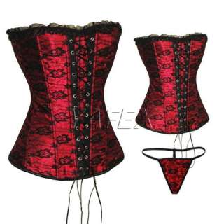 Strapless T shirts Lace overlay Corset Bustier, GOOD  