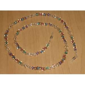   / Swarovski Crystal Bead Mix Eyeglass Chain Holder 