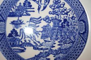 Willow Ware Blue & White Royal China Plate  
