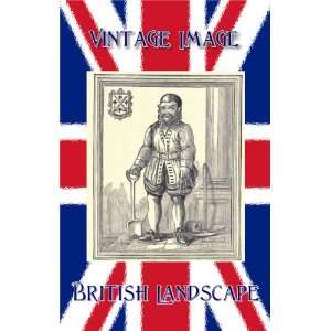 Pack of 4, 6 inch x 4 inch (14 x 10 cm) Gloss Stickers British 