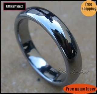 5mm Dome tungsten carbide wedding band ring, Free laser engraving