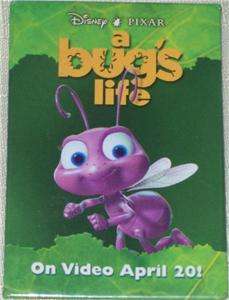 Disney April 20 1999 A Bugs Life VHS Rare Promo Button