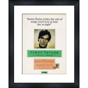 JAMES TAYLOR Classic Songs   Custom Framed Original Ad   Framed Music 