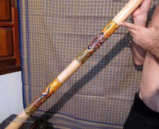 Teak Wood Australian Aboriginal Kangaroo Art Didgeridoo  