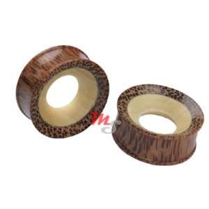  EXOTIC WOOD Organic Ear Tunnels 00g 10mm PAIR Plugs NEW Jewelry