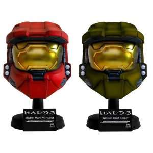  HALO 3: Master Chief Helmet Scaled Replicas Set of 2 (Red 