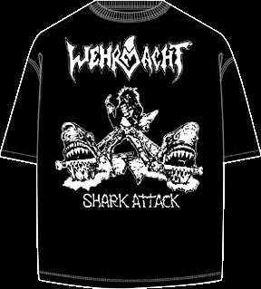 Wehrmacht Shark Attack T Shirt (THRASH METAL ALL SIZES)  