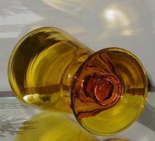 Antique Amber Uranium Glass Wine Goblet NR  