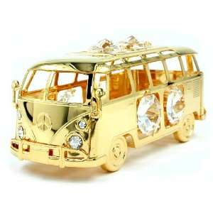  COMBI VAN, CRYSTAL ELEMENTS, GOLD PLATED, NEW