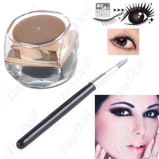 New 2 in 1 Waterproof Black High Density Eyeliner Cream with Brush HCI 