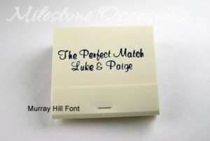 50 Personalized Matchbooks Matches Wedding ShowerFavors  