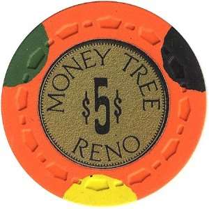   Tree $5 Clay Casino Chip Reno Nevada 