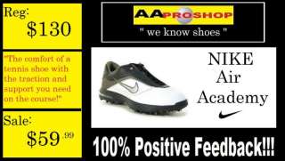 NEW Nike Mens Air Academy Golf Shoe 10 W Black/Brown  