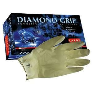 Microflex Diamond Grip Latex Gloves; size, medium:  