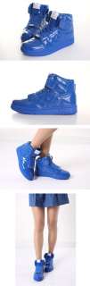 Women High Top Sneakers Shoes Trainer Blue US 6~11  