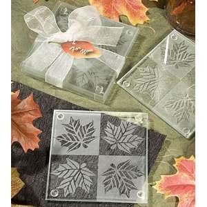  Coasters  Fall Themed Glass Coaster Favors (108 And Up 