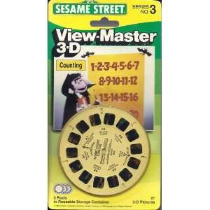  Sesame Street Counting 3D View Master 3 Reel Set: Toys 