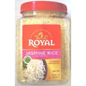 Royal JASMINE Rice (Thai Fragrant Long Grain Rice) 2 Lbs Jar   NET WT 