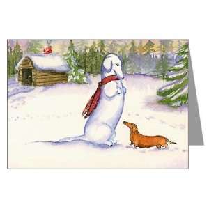 Snow Dachshund Christmas Cards 10 Dachshund Greeting Cards Pk of 10 by 