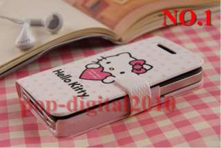 Hello Kitty Full body PU Leather Flip Case Cover Pouch for iPhone 4 4G 