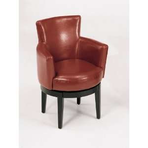  247 Swivel Club Chair Burnt Sienna Leather: Home & Kitchen
