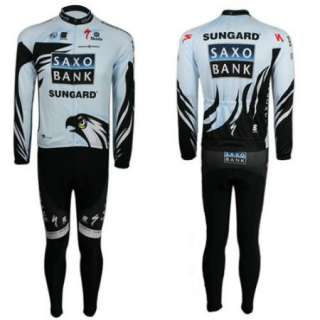 White Cycling Bike Sports Wear Bicycle Clothing Long Sleeve Suit 