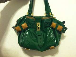 Chloe Audra Green Patent Handbag  