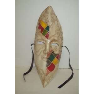   Jester Luna Loca Paper mache Venetian Carnival Mask Wall Decoration