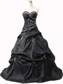 G05 BLACK FORMAL PROM BALL GOWN EVENING DRESS SIZE 12  