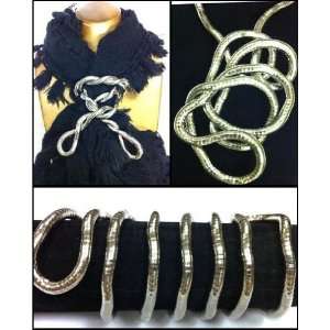   Jewelry Necklace Bracelet Scarf Holder Chain Twistable Shape Design