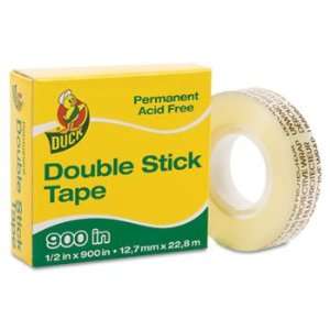  Permanent Double Stick Tape, 1/2 x 900, 1 Core, Clear 