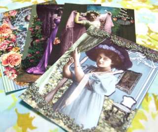 12 Postcards Turn of the Century Actresses Altered Art  