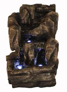Rock Stone Small LED Indoor Table Top Water Fountain  