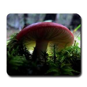  Red Mushroom in Forest Nature Mousepad by  