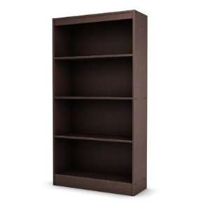 Axess Four Shelf Bookcase in Chocolate Finish: Chocolate 