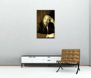 MARTIN LUTHER KING Signed CANVAS ART PAINTING 26 x 15  