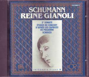Reine Gianoli   SCHUMANN Sonata No.3, Paganini Etudes  