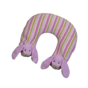  Pink Bunny Travel Neck Pillow by Maison Chic