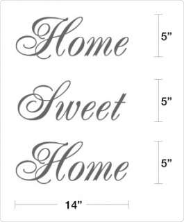 HOME SWEET HOME   Vinyl Wall Art Decal Quotes Home Deco  
