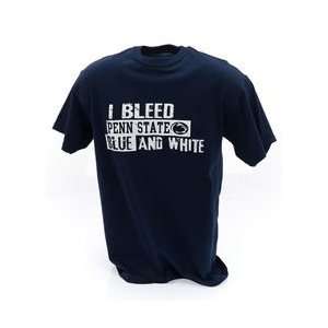    Penn State T Shirt Navy I Bleed Blue White