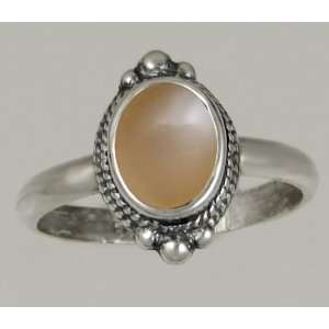   Victorian Ring Featuring a Beautiful Peach Moonstone Gemstone Jewelry