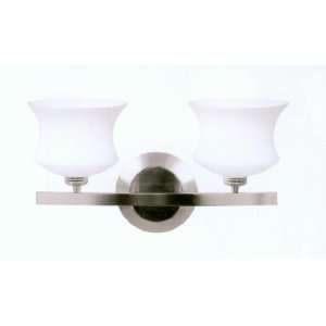  Isis Brushed Steel Two Light Wall And Vanity Lamp