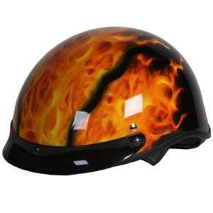  AGV A 4 Real Flame Half Helmet   Large/Orange Automotive